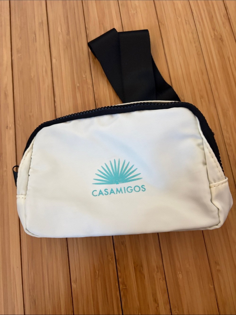 Casamigos White & Teal Logo Crossbody Pouch